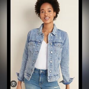 NWT Old Navy distressed Jean jacket
